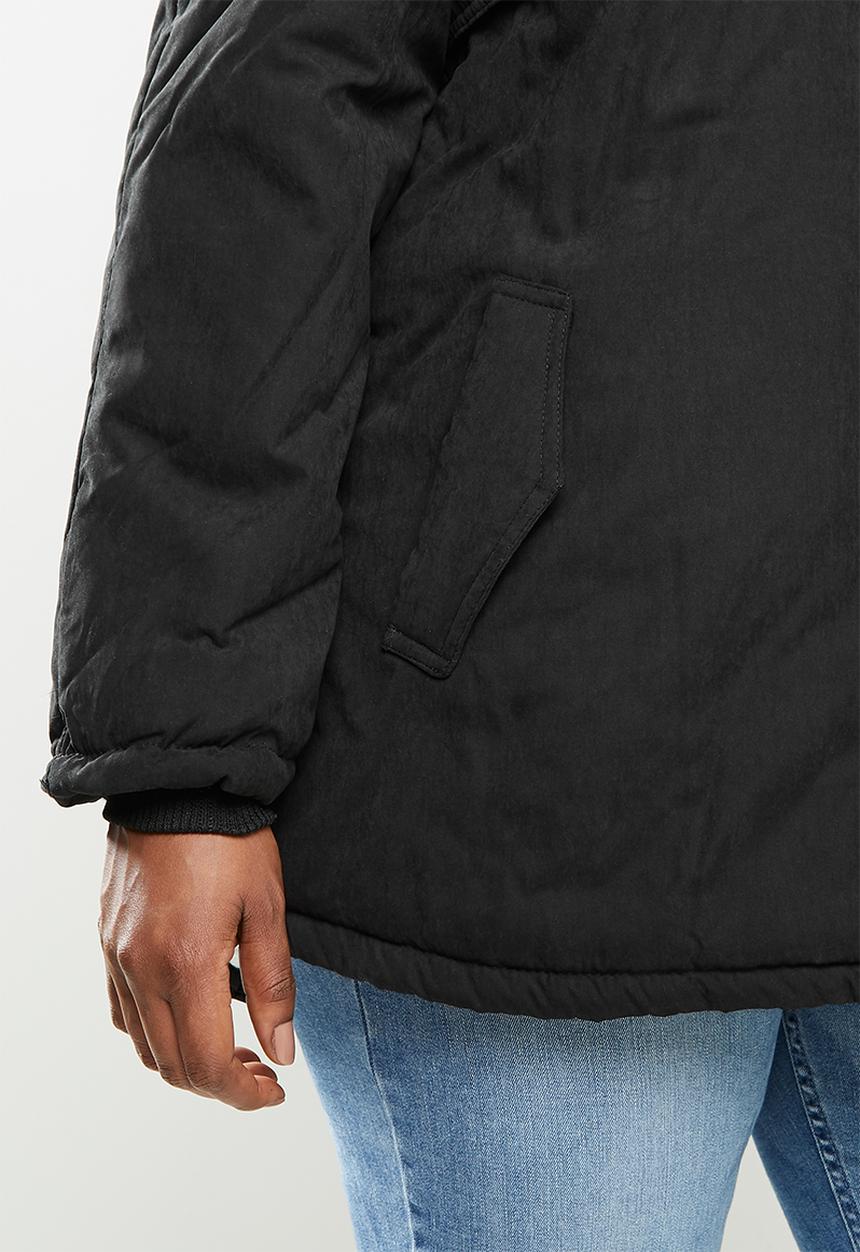 STYLE REPUBLIC PLUS - Hooded parka - black