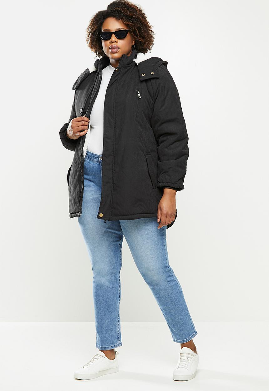 STYLE REPUBLIC PLUS - Hooded parka - black