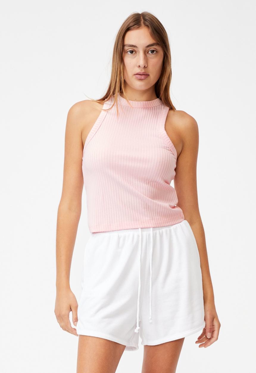 Cotton On - Lifestyle racer tank - pink sherbet