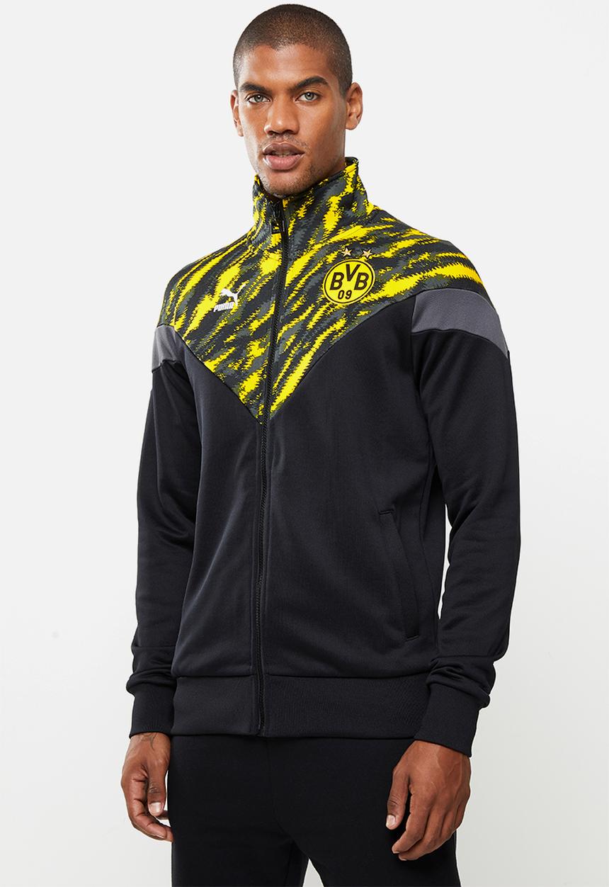 PUMA - BVB iconic MCS graphic track jacket - black & yellow 