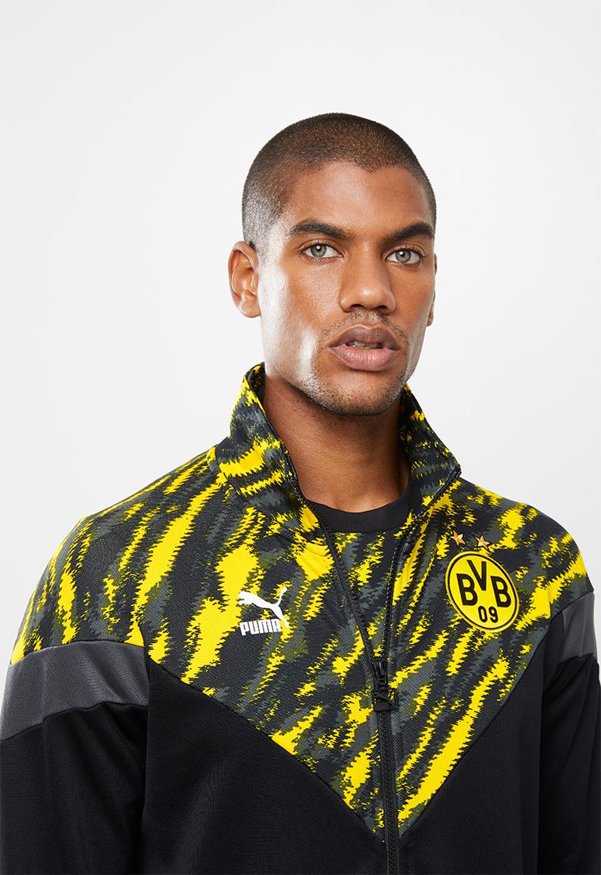 PUMA - BVB iconic MCS graphic track jacket - black & yellow 