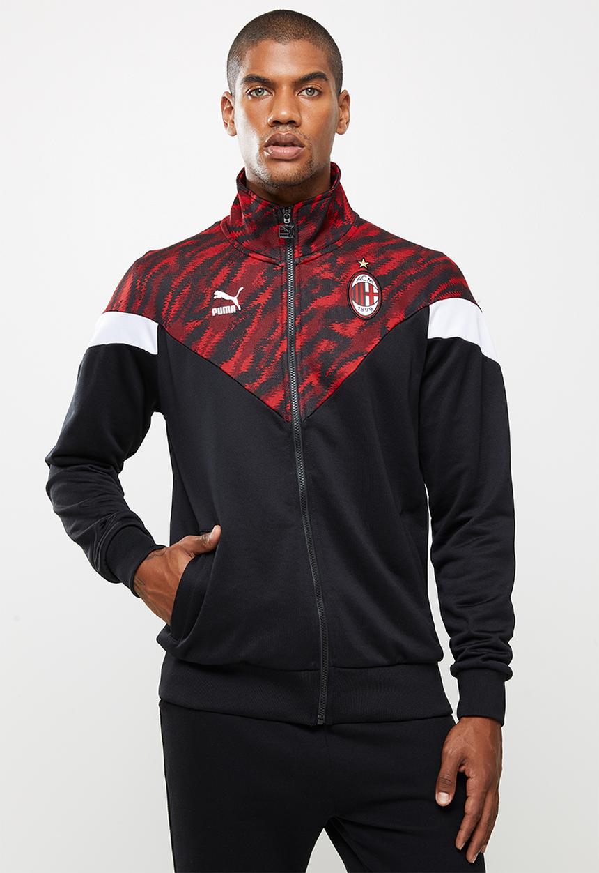 PUMA - ACM iconic MCS graphic track jacket - red & black