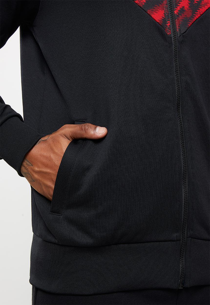 PUMA - ACM iconic MCS graphic track jacket - red & black