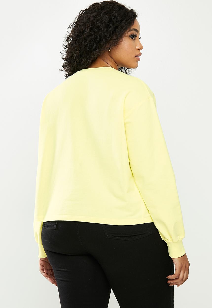 Blake - Cropped sweater - butter yellow plus
