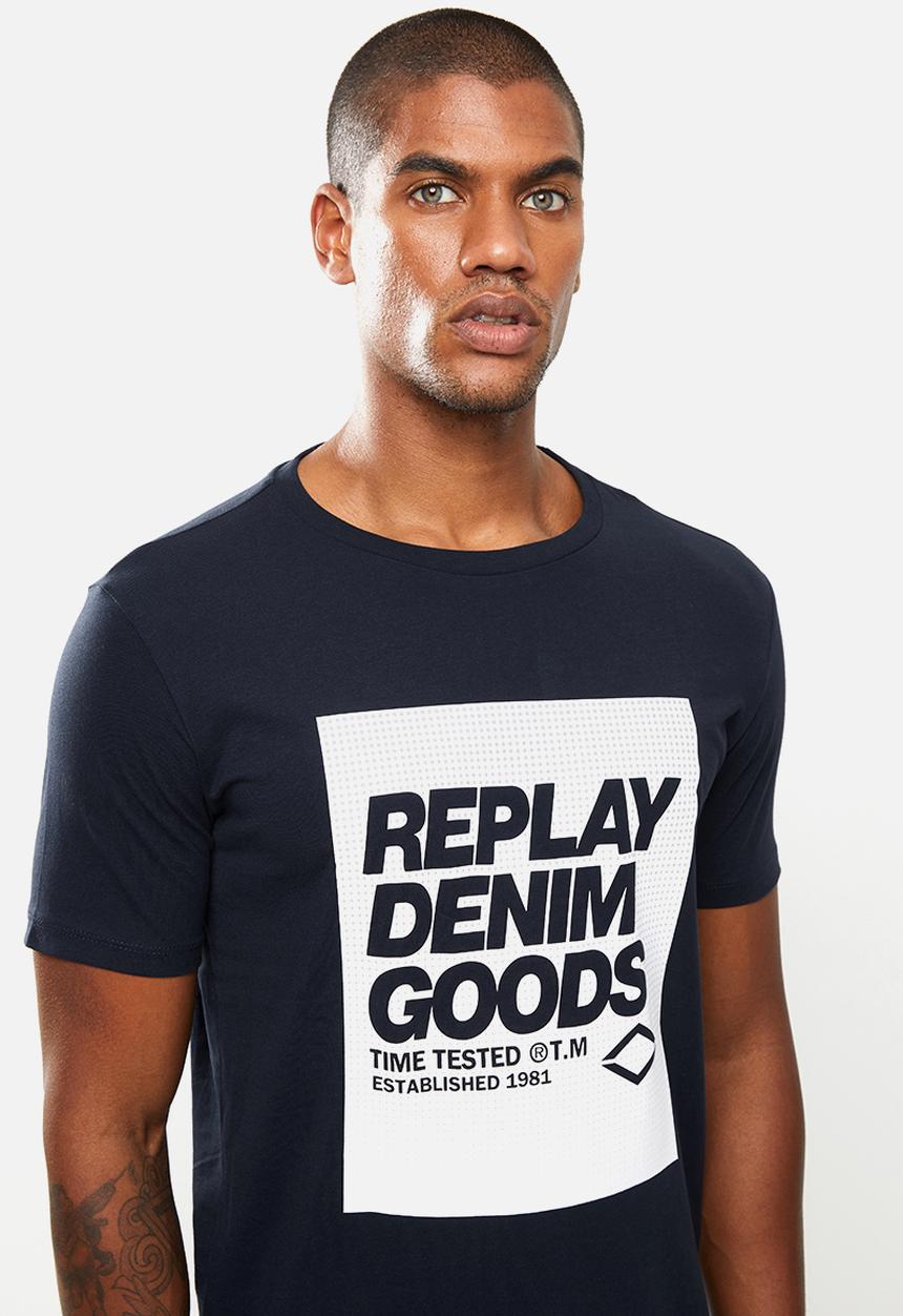 Replay - Replay denim goods tee - navy