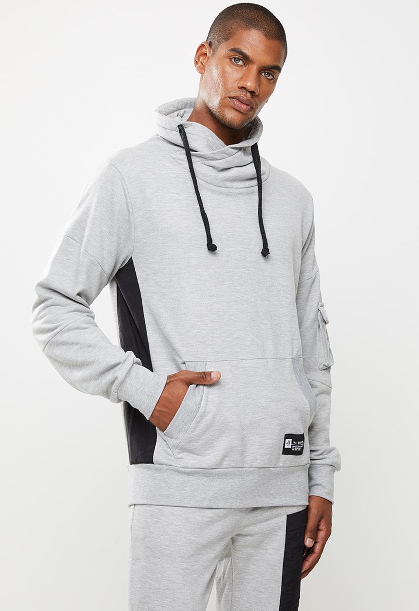 Flyersunion - Fashion snood pullover hoodie - grey