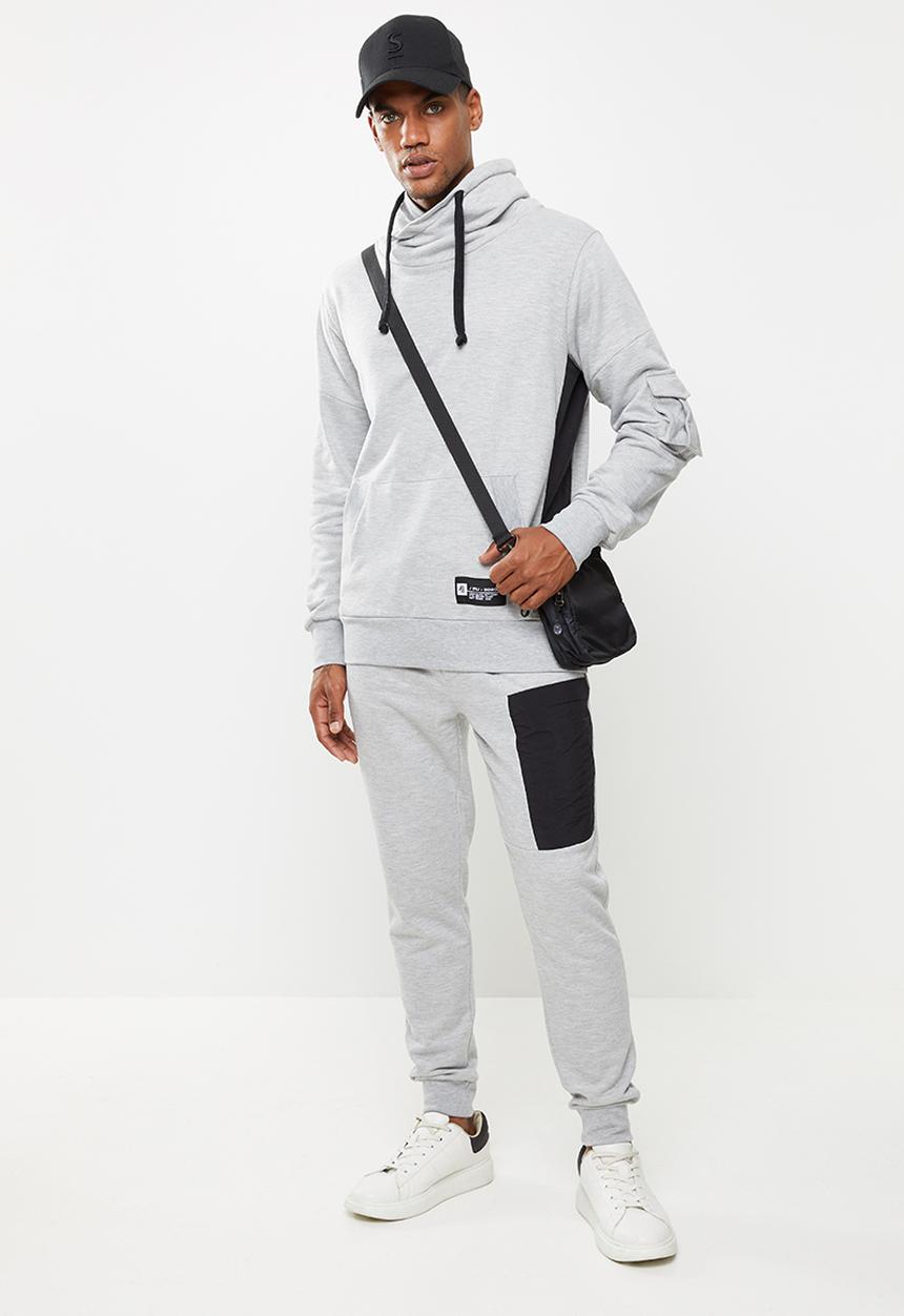 Flyersunion - Fashion snood pullover hoodie - grey