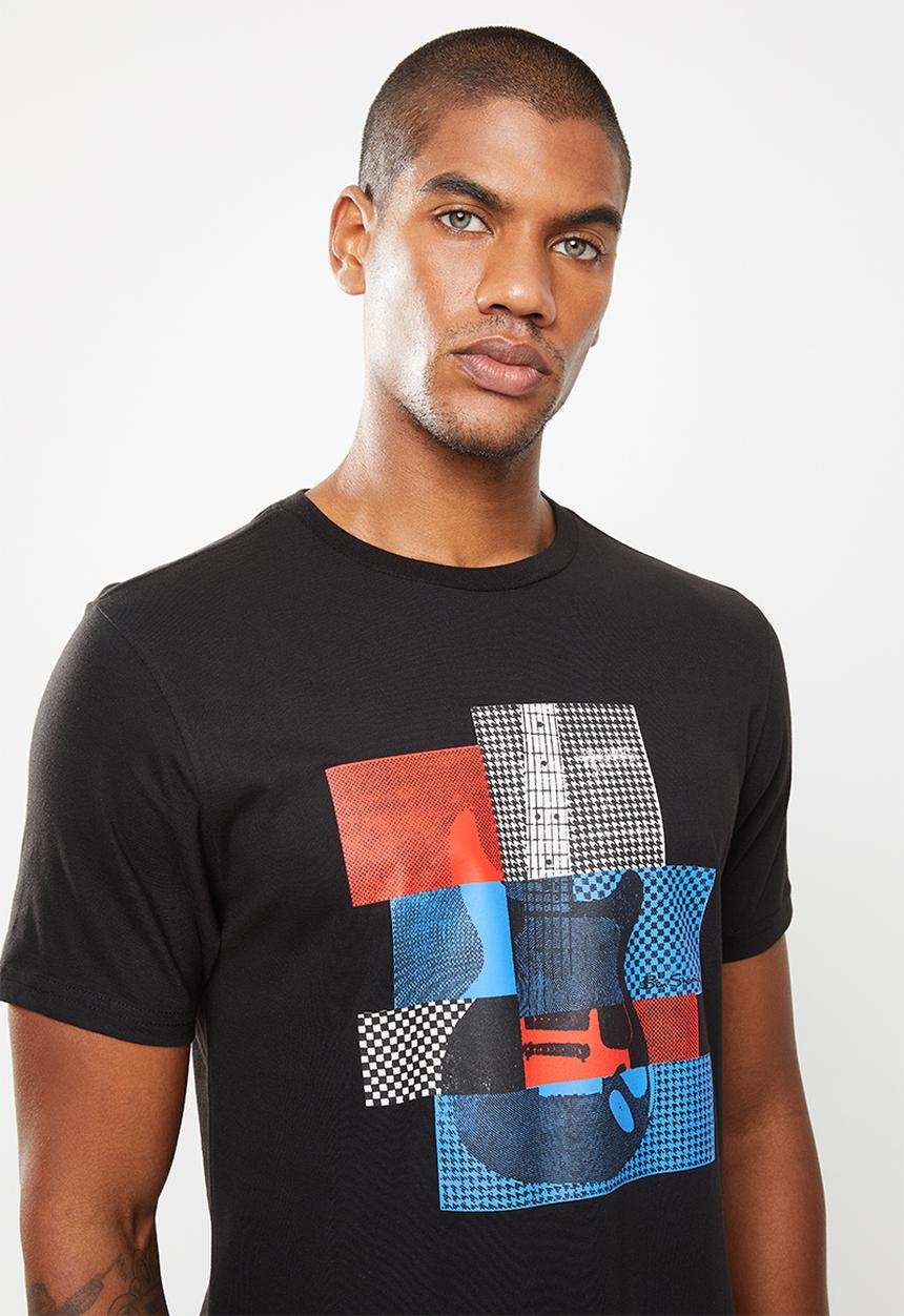Ben Sherman - Crop guitar tee - black