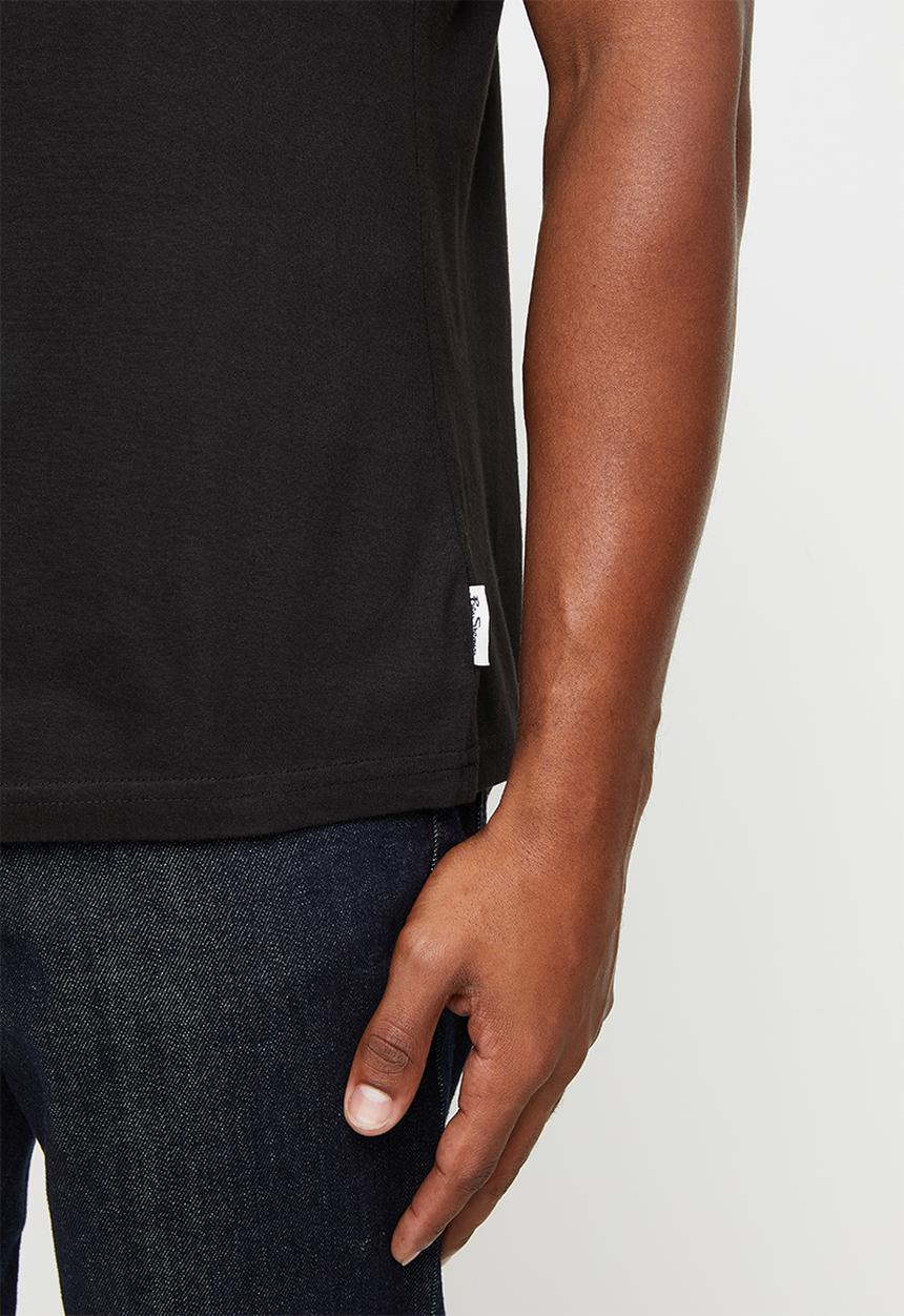 Ben Sherman - Crop guitar tee - black