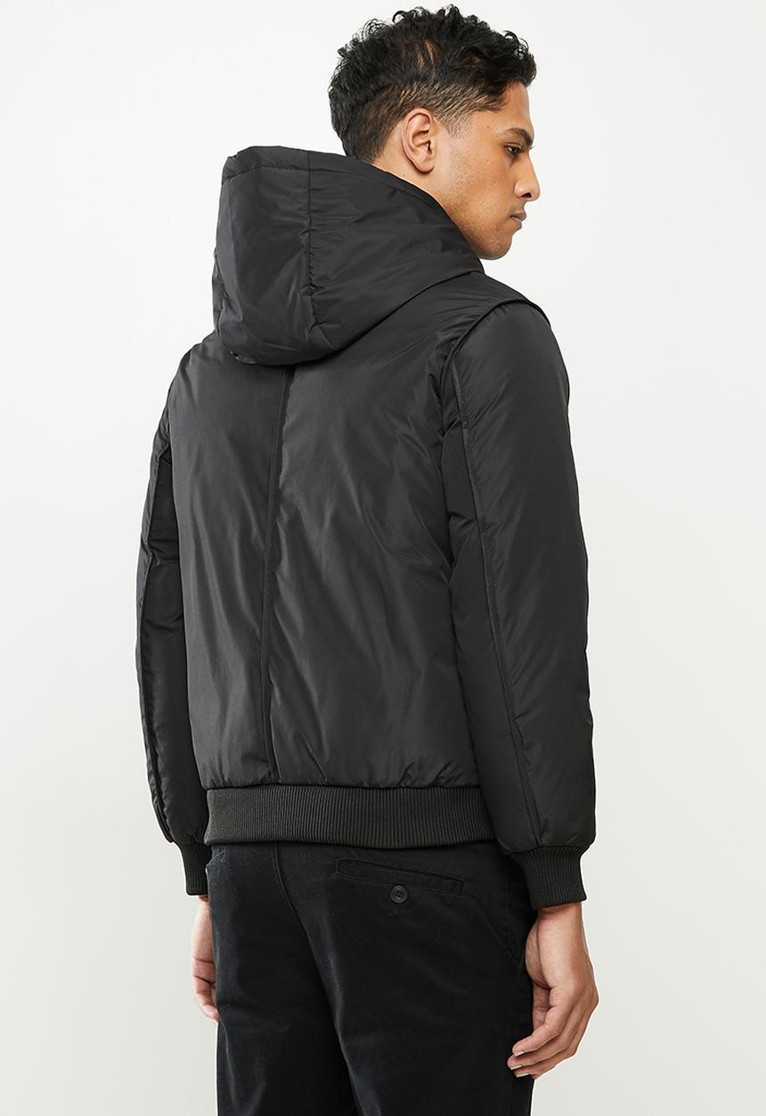 STYLE REPUBLIC - Hooded puffer jacket - black