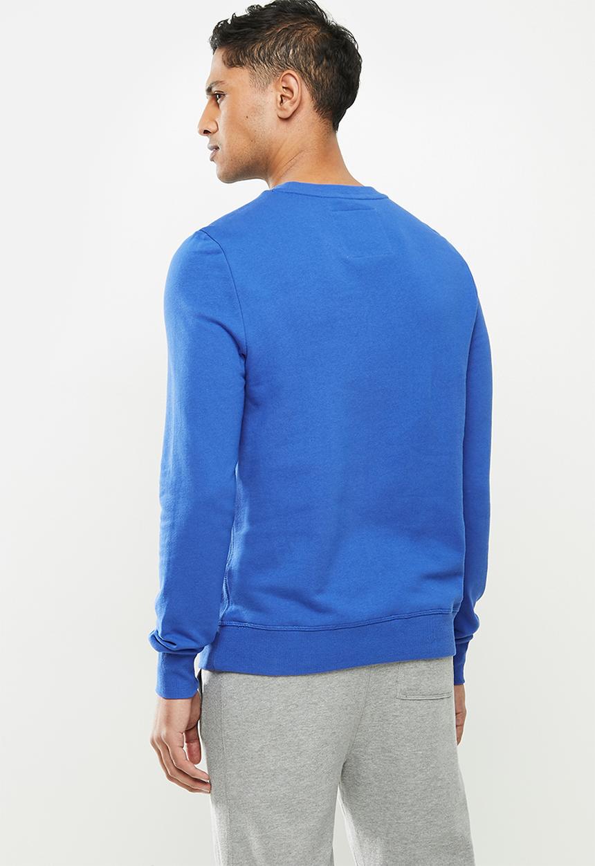 Aca Joe - Aca Joe fleece crew neck pullover - blue