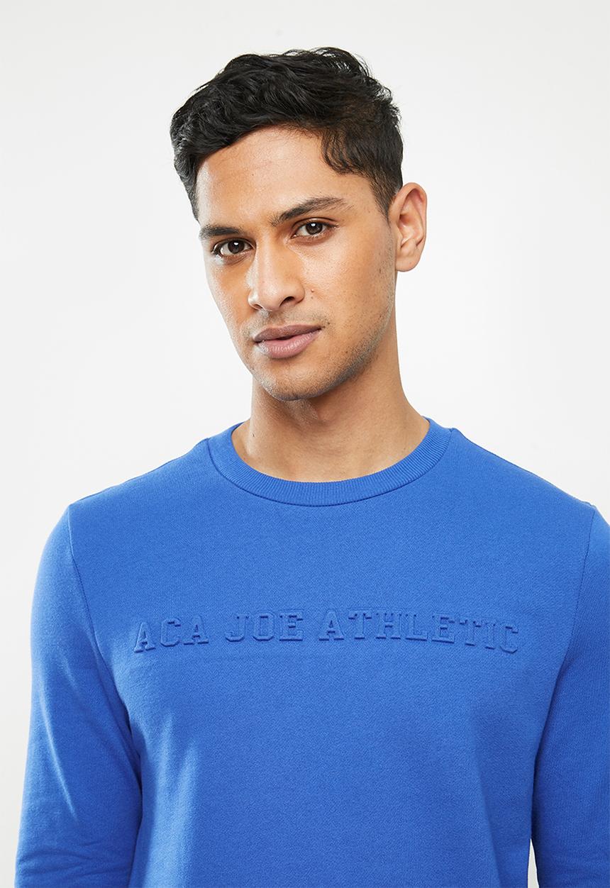 Aca Joe - Aca Joe fleece crew neck pullover - blue