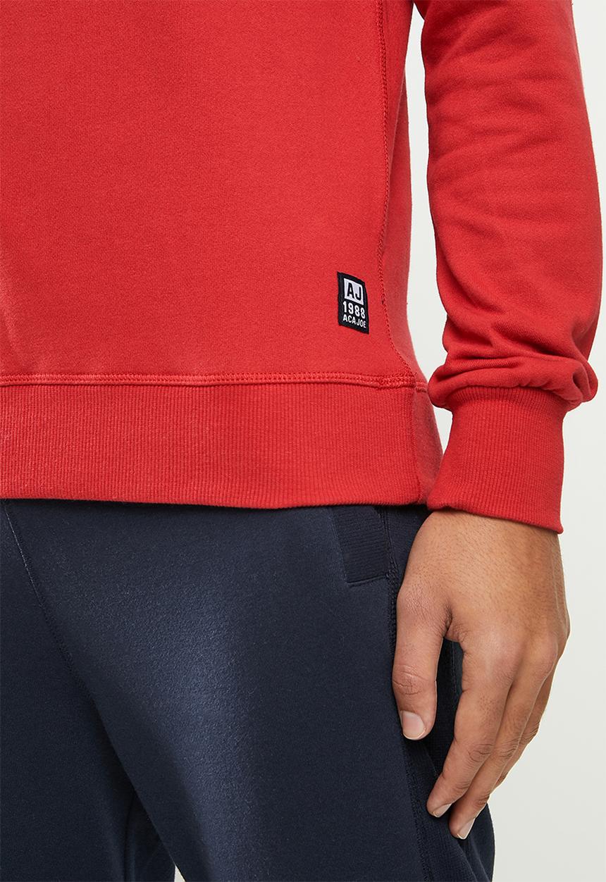 Aca Joe - Aca Joe fleece crew neck pullover - red