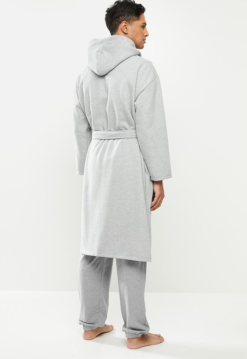 STYLE REPUBLIC - Fleece hooded robe - grey