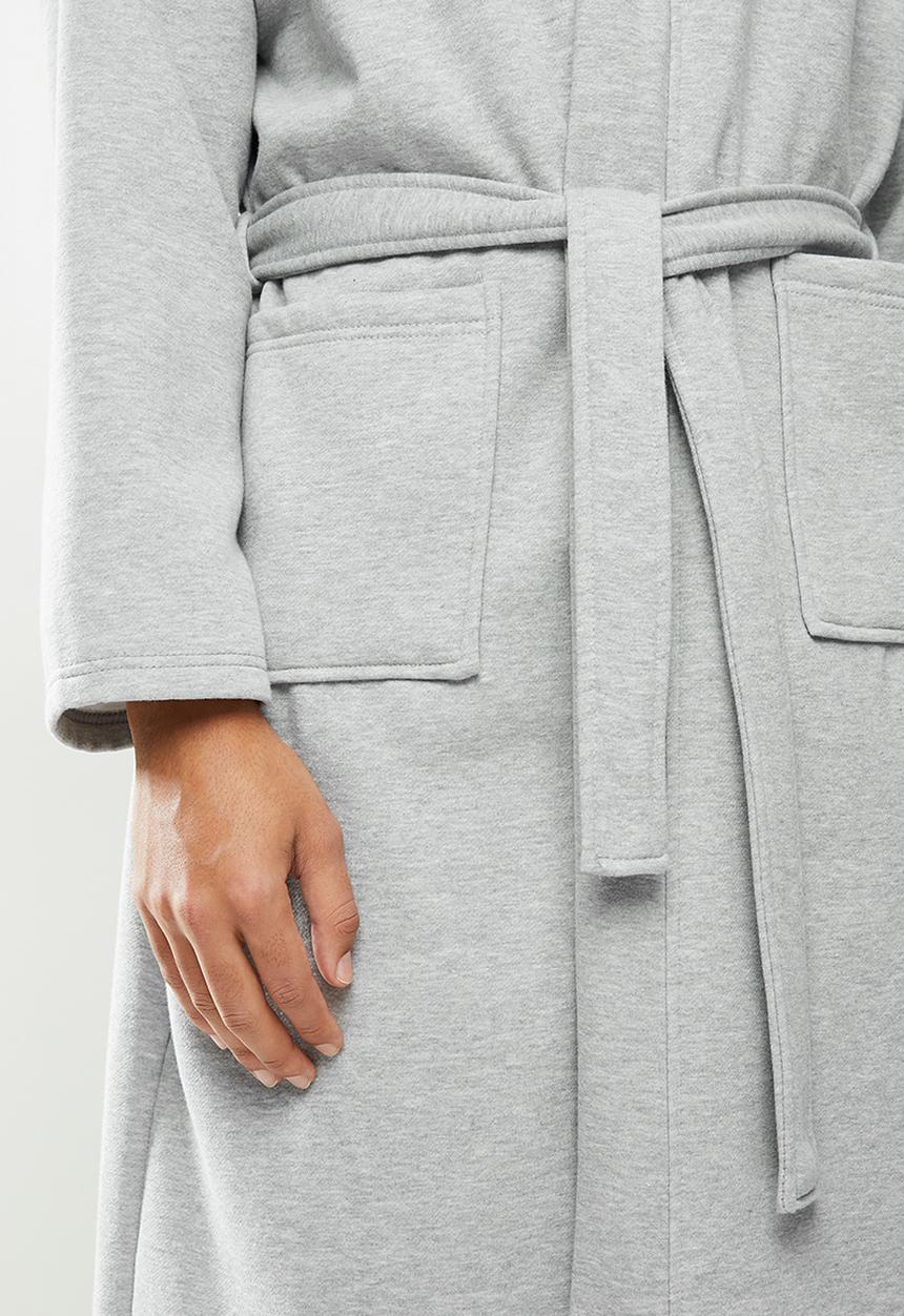 STYLE REPUBLIC - Fleece hooded robe - grey