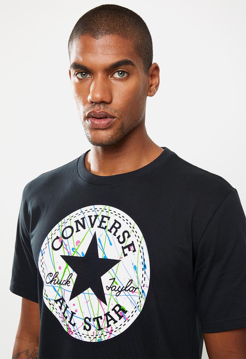Converse - Splatter paint Chuck Taylor patch graphic tee - black