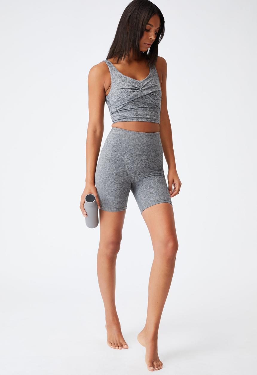 Cotton On - So peachy cross front vestlette - black marle