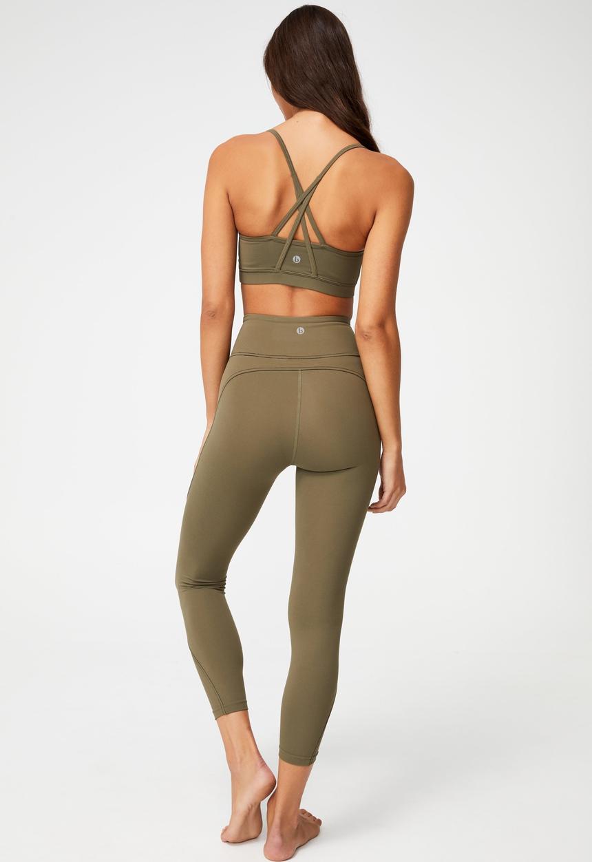 Cotton On - Stitched to perfection 7/8 tight - deep moss