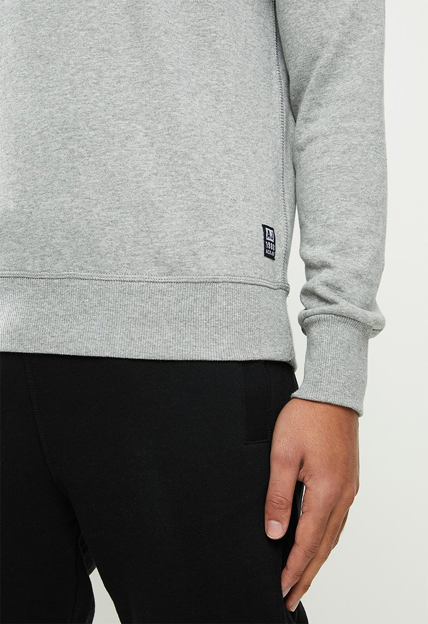 Aca Joe - Aca joe fleece crew neck pullover - grey 