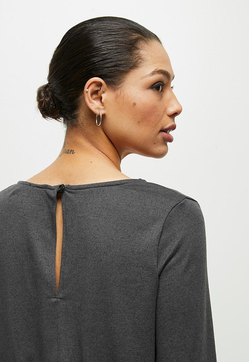 edit - Ribbed v-neck jumpsuit - dark grey