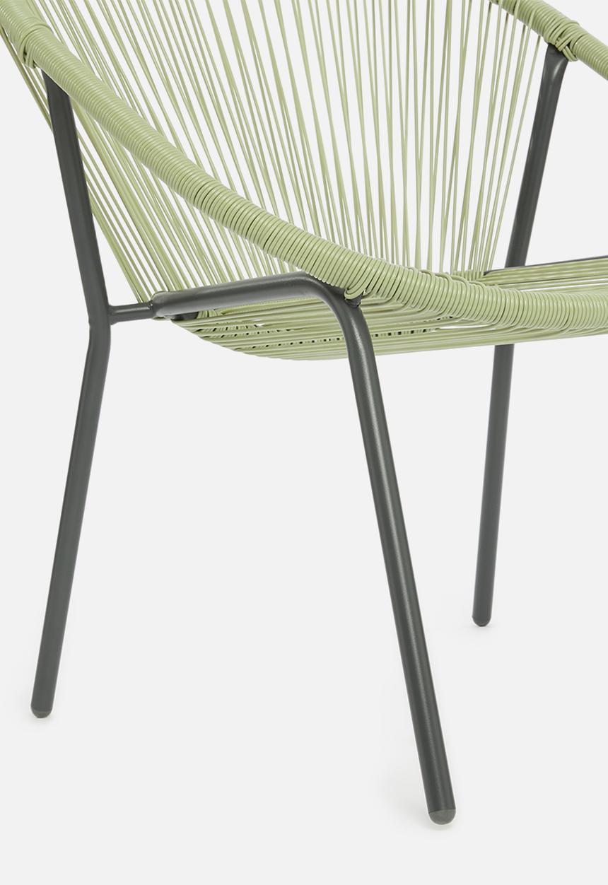 H&S - Stack chair metal green wire