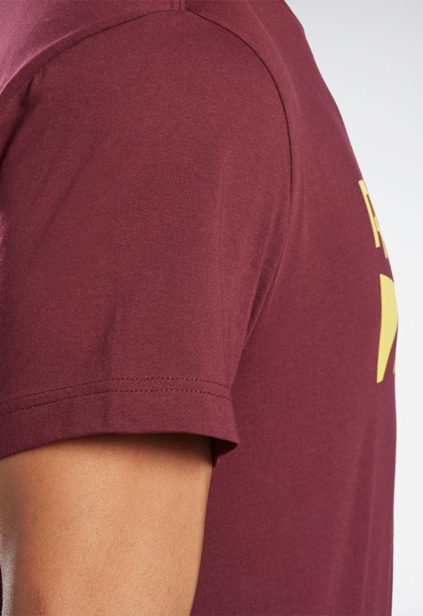 Reebok - Split vector short sleeve tee - maroon
