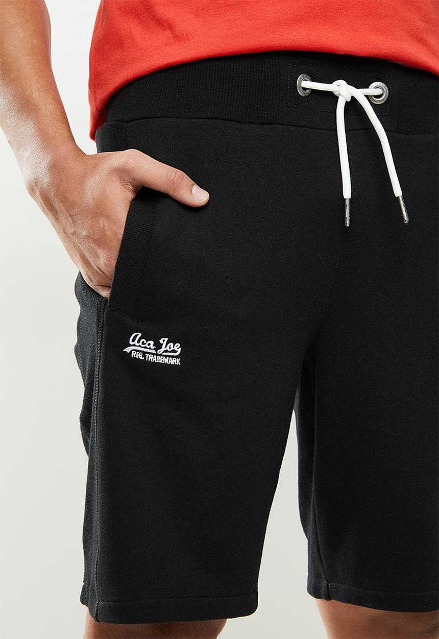 Aca Joe - Aca joe unbrushed 2.0 fleece shorts - black