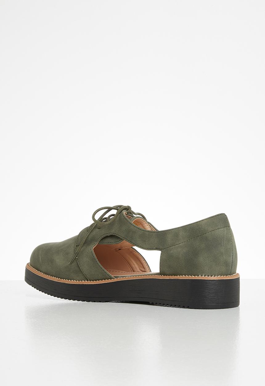 Seduction - Laser cut brogue - olive