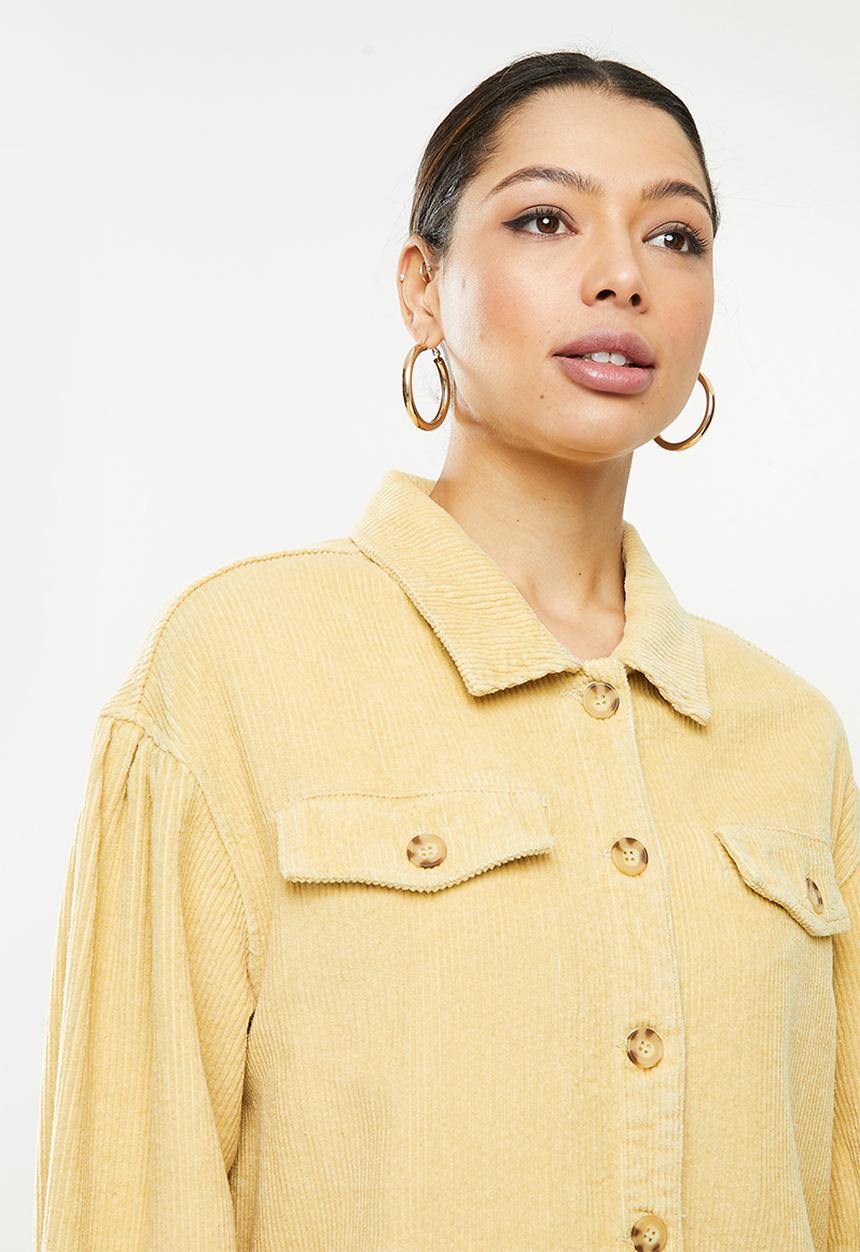 Missguided - Jumbo cord shacket - tan