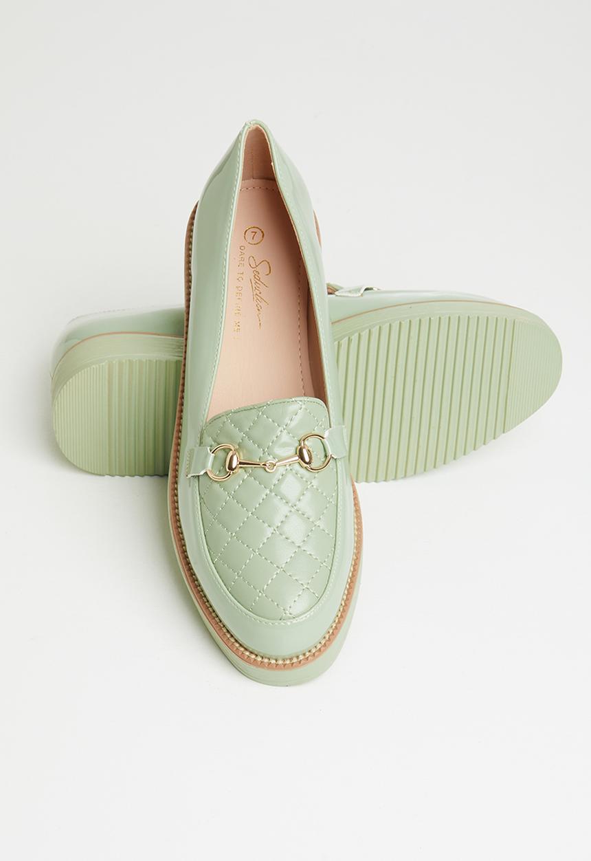 Seduction - Quilted chain loafer - sage