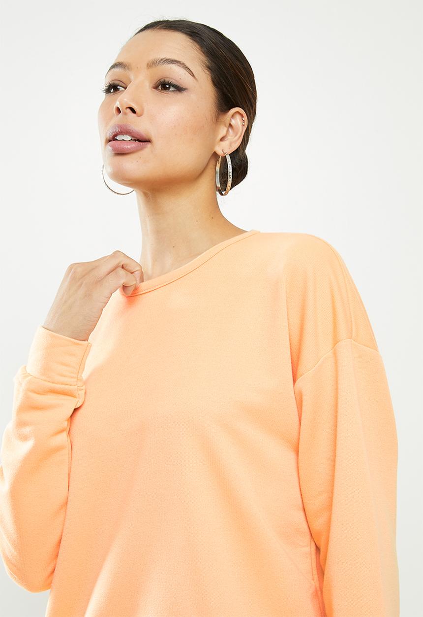 Missguided - Ruched side sweater dress - peach