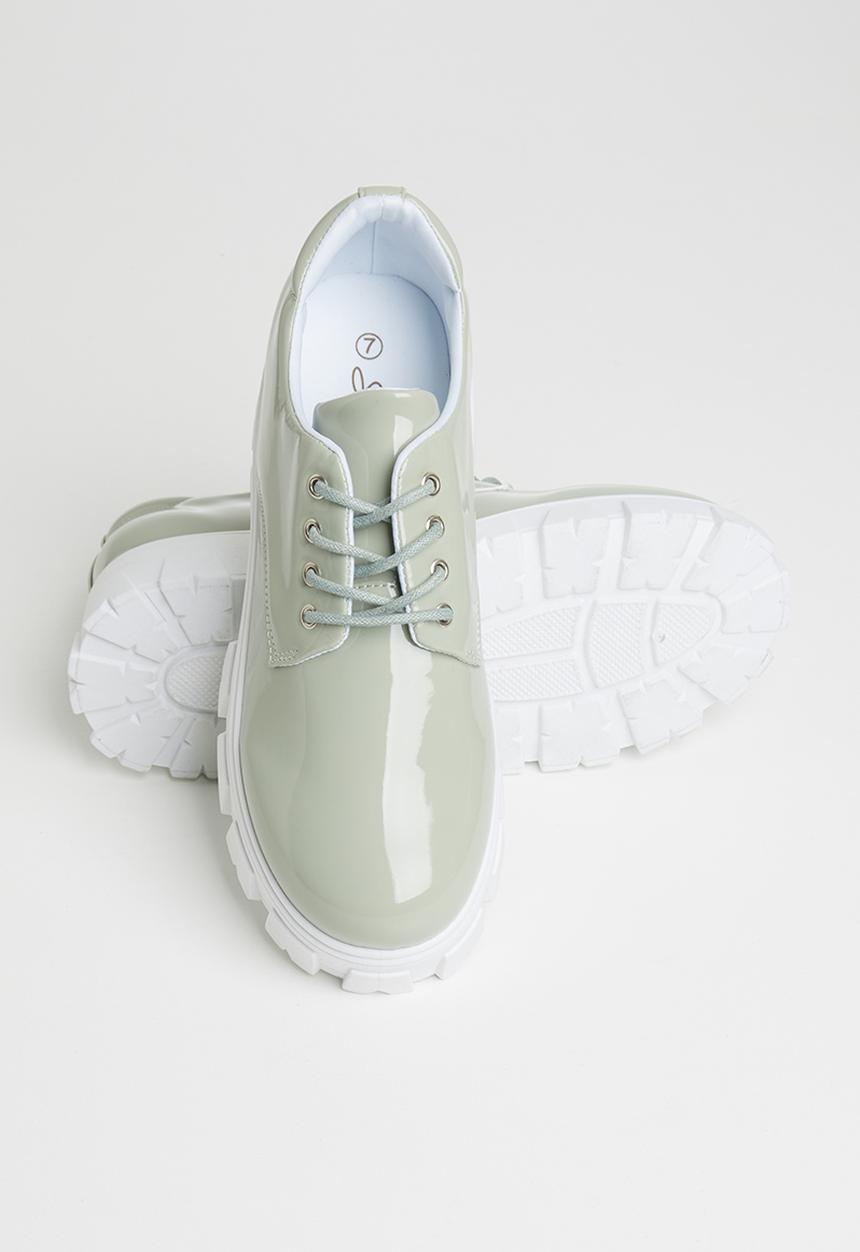 Seduction - Chunky lug sole derby - sage