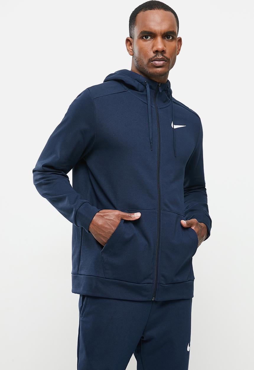 Nike - Nk df fleece hoodie  - navy & white