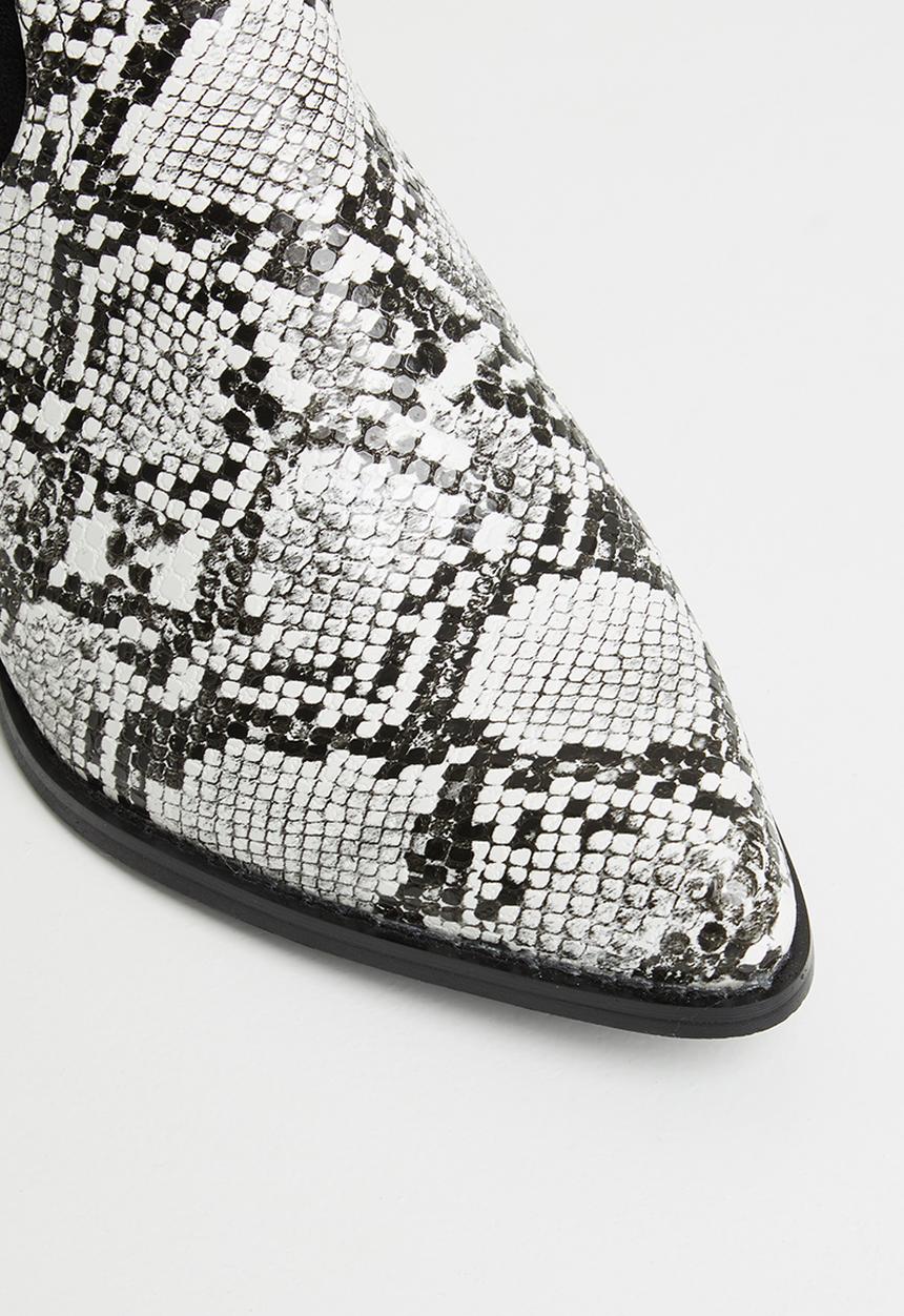Seduction - Western ankle boot - black & white 