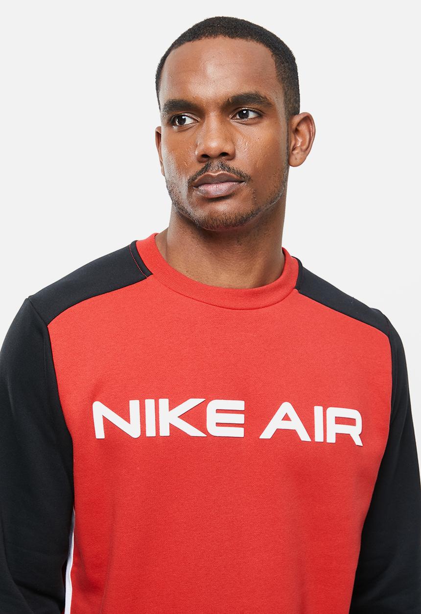 Nike - Nsw nike air flc crew  - red & black