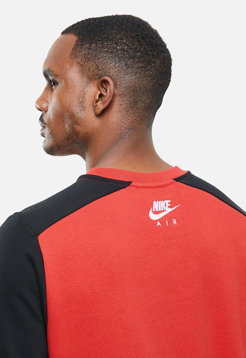 Nike - Nsw nike air flc crew  - red & black