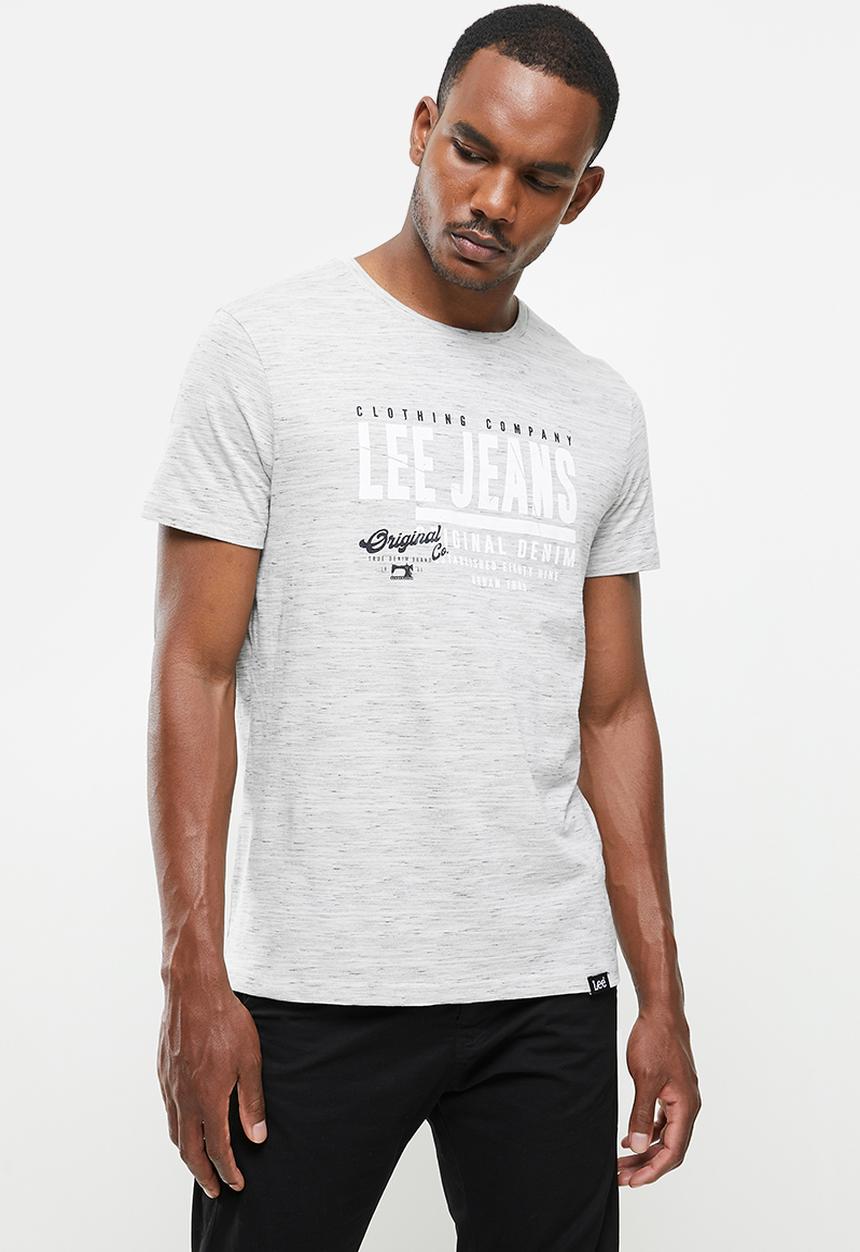 Lee  - Clothing company injection tee - white & black