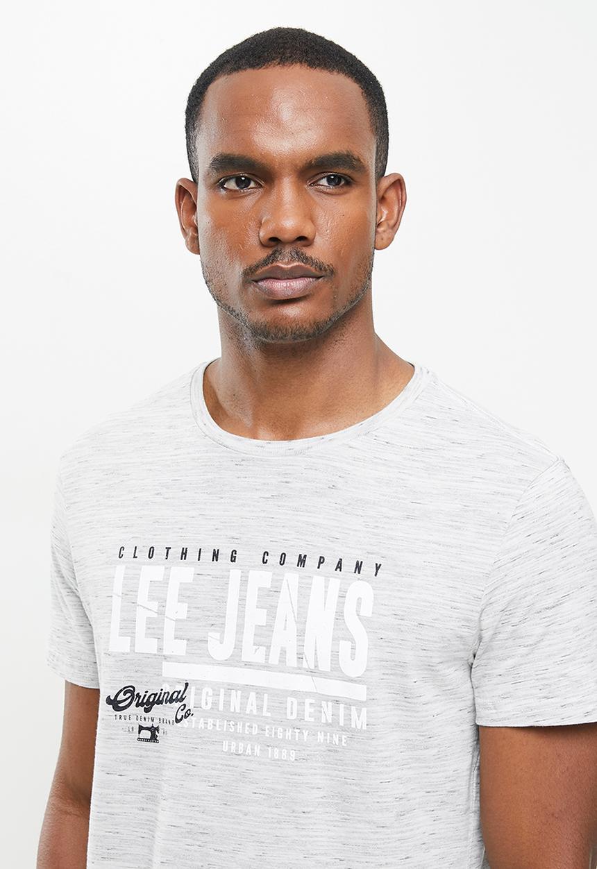 Lee  - Clothing company injection tee - white & black