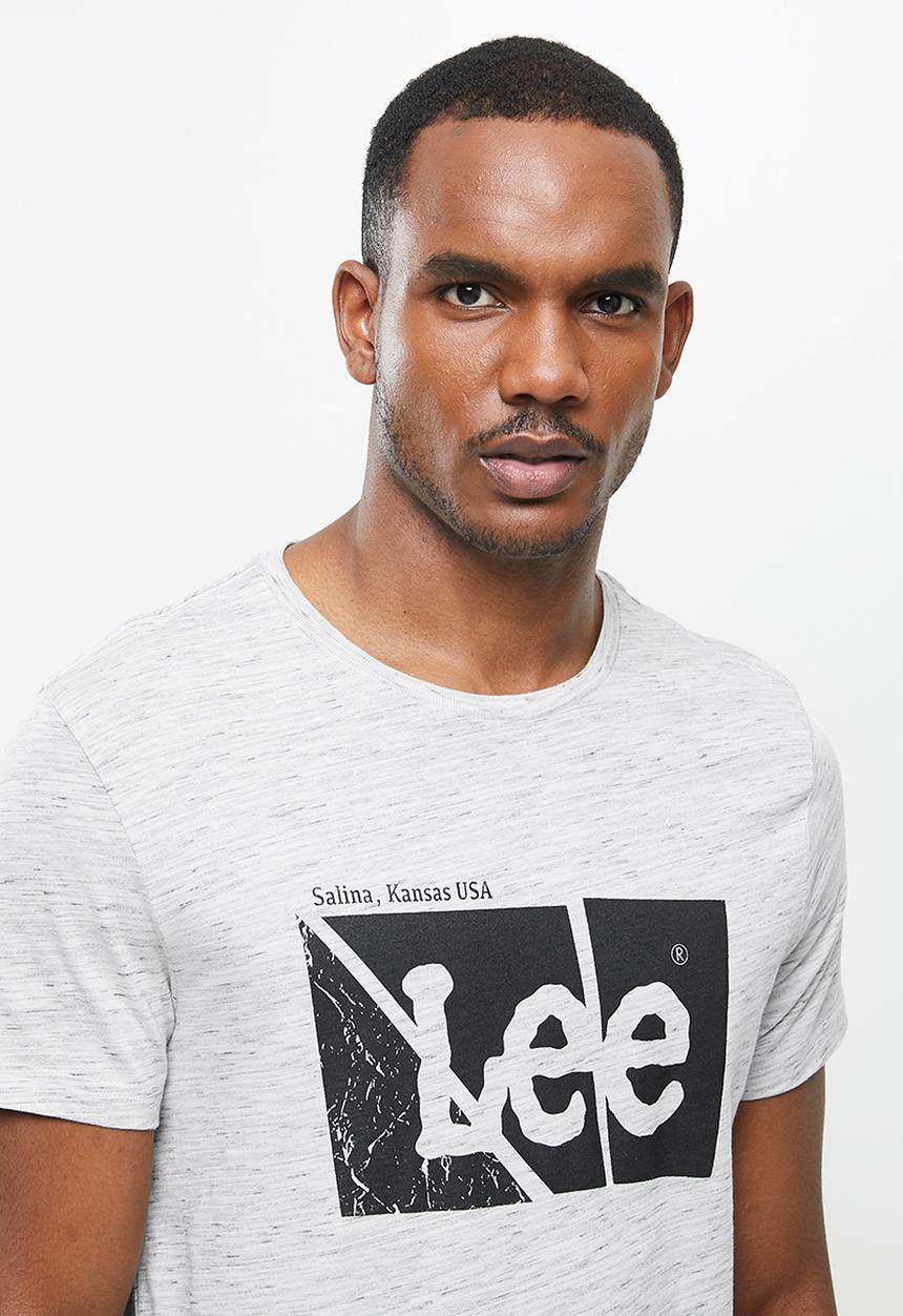Lee  - Cracked tee - black & white
