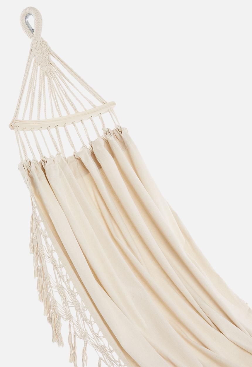 Fine Living - Brazilian lux hammock bed fringe - beige 