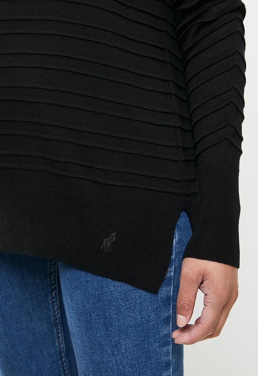 POLO - Esme 3d pull over - black