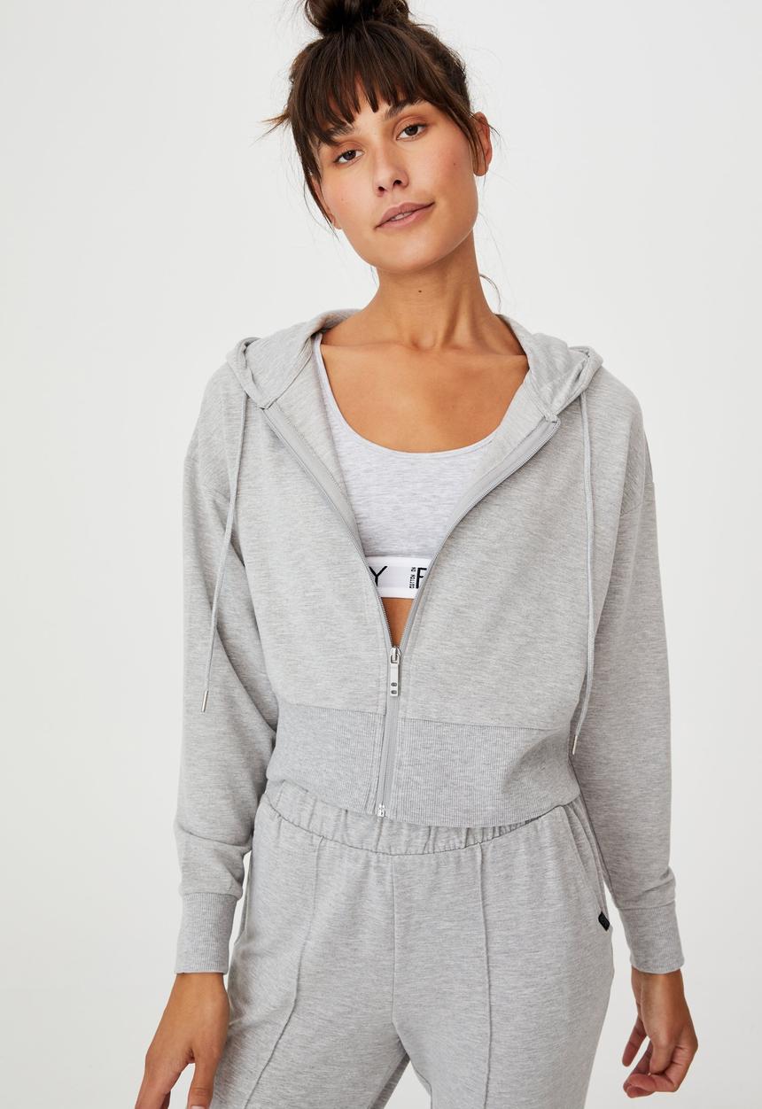 Cotton On - The ultra soft zip through hoodie - grey