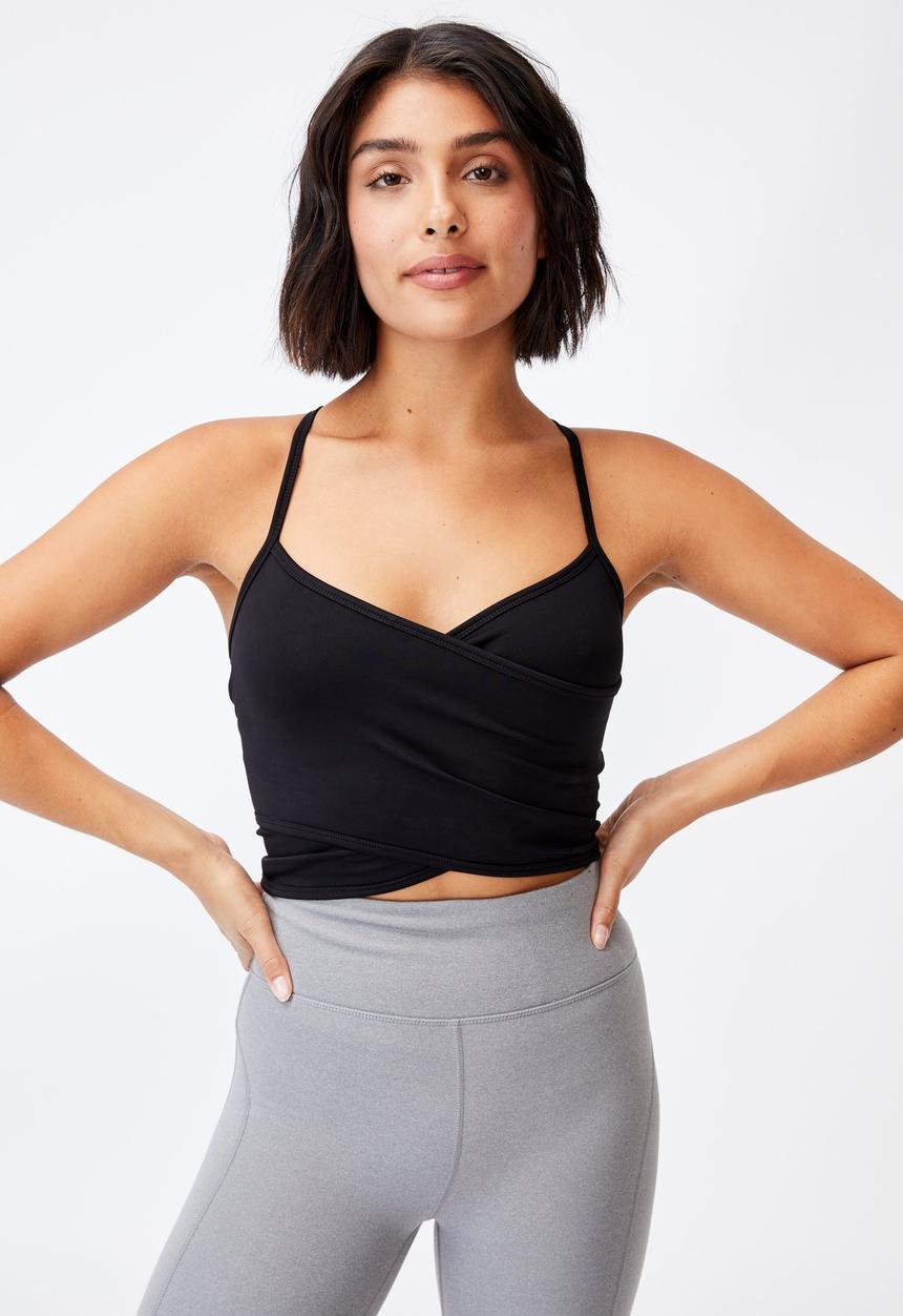 Cotton On - Winter cross front vestlette - black