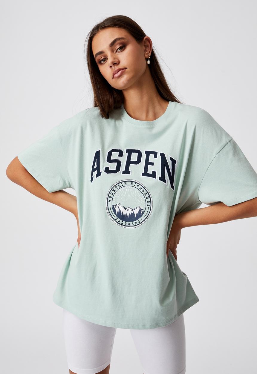 Factorie - Super relaxed graphic tee - ether