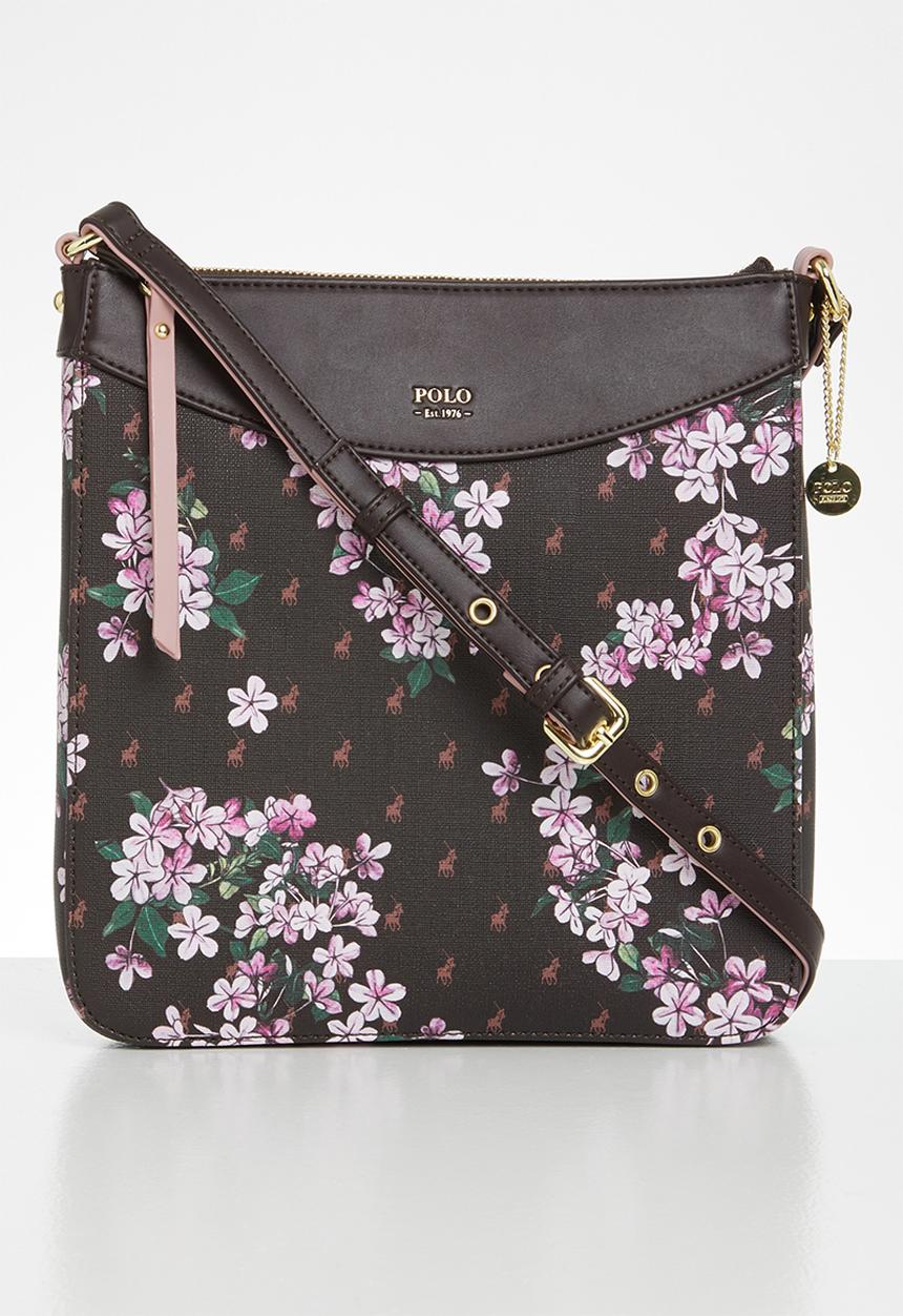 POLO - Floral crossbody bag - brown