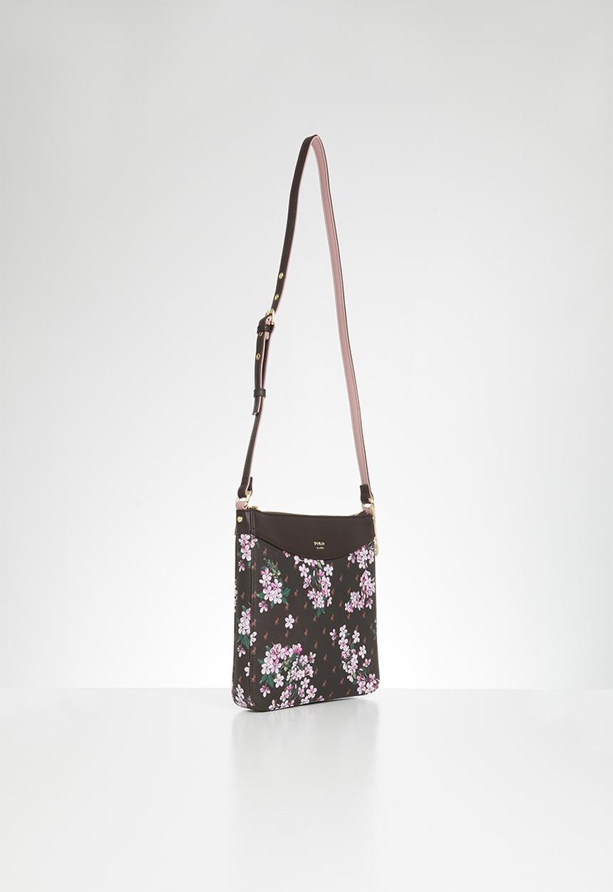POLO - Floral crossbody bag - brown