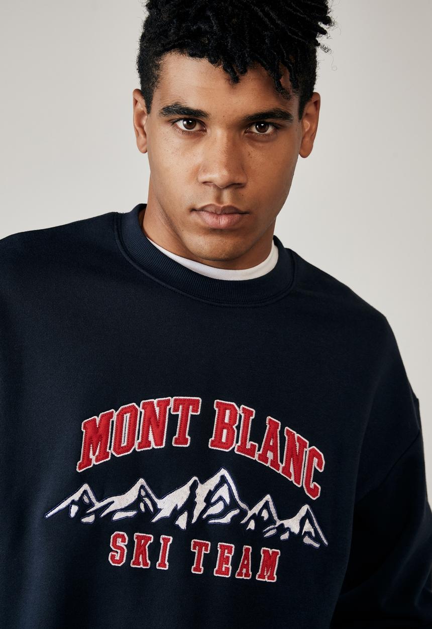 Factorie - Alpine vintage crew - navy