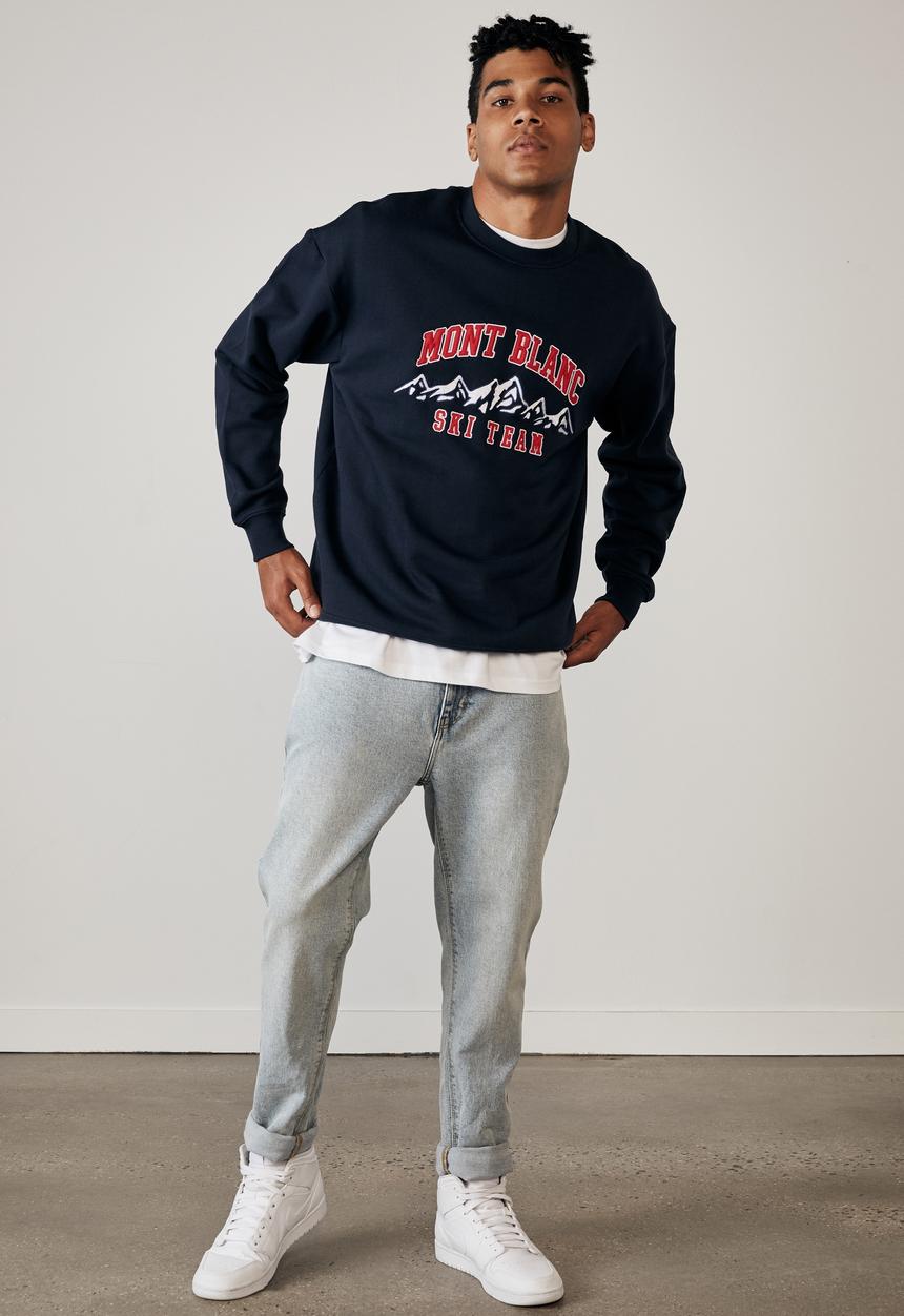 Factorie - Alpine vintage crew - navy