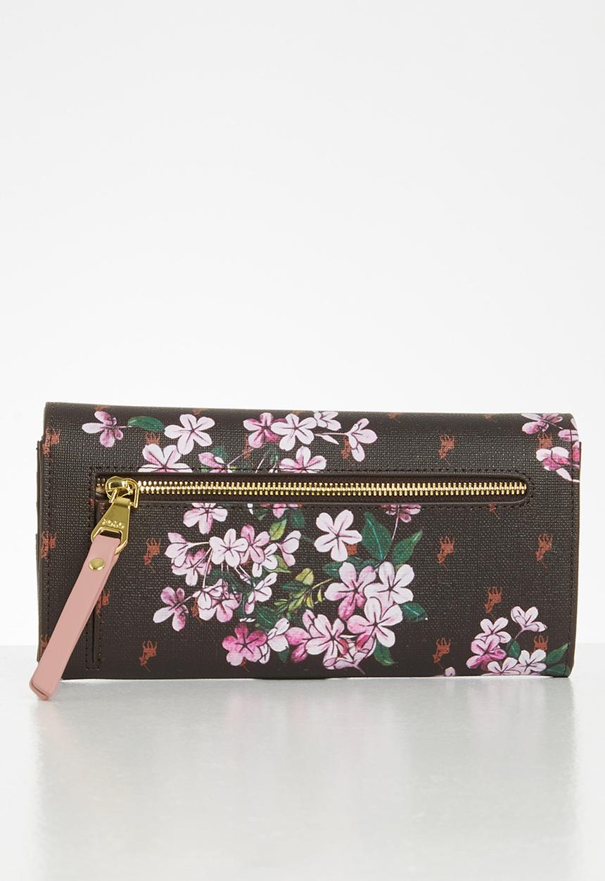 POLO - Floral clutch purse - brown