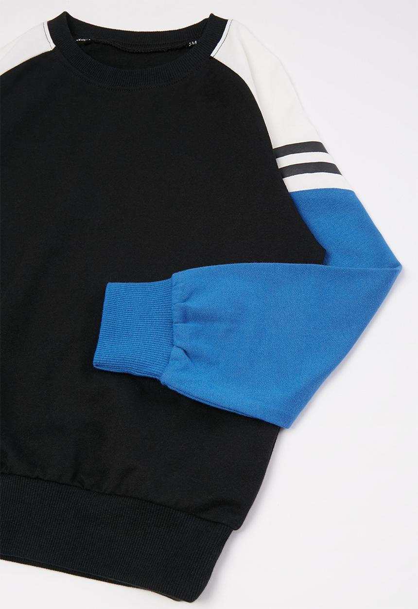 Pop Candy - Boys sweatshirt & jogpants set - black & blue 